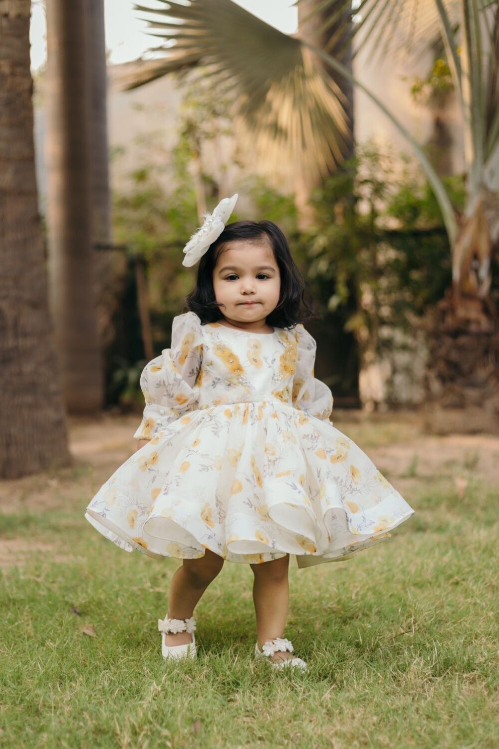 Yellow Floral Dress - Image 2