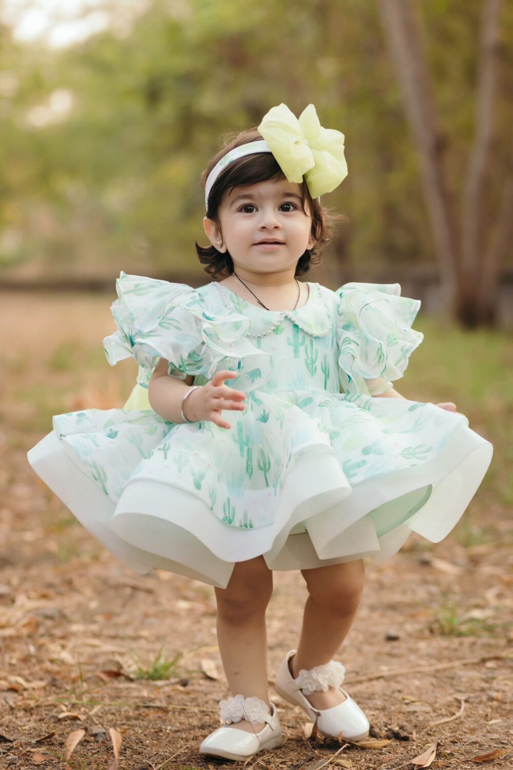Sea Green Caltus Dress for Party Wear