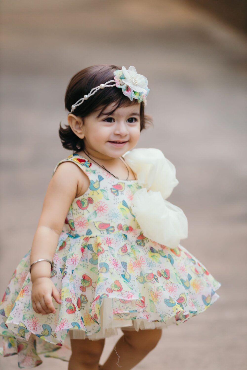 Up down Dress With Sparrow Print