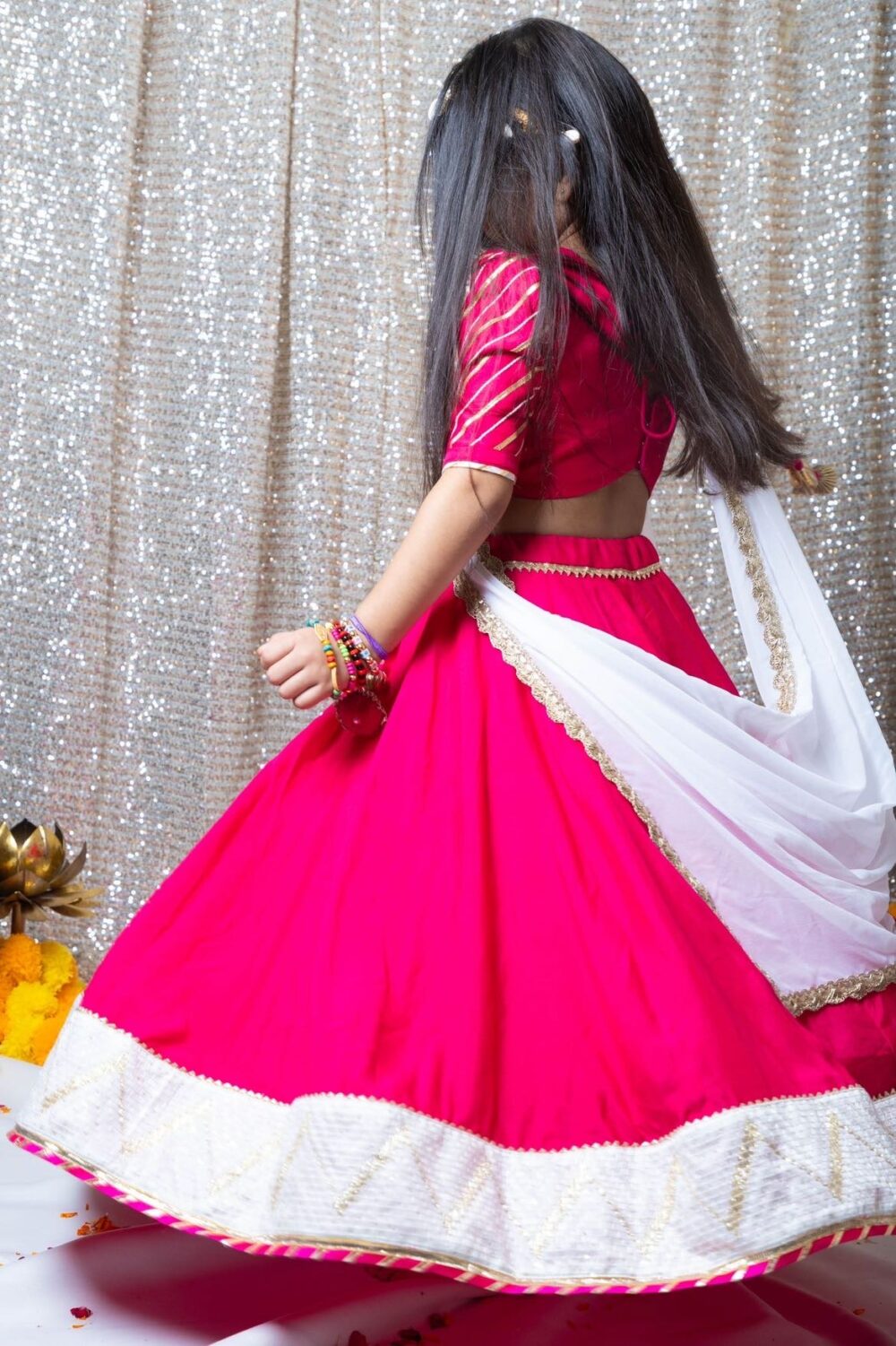 Beautiful rani chaniyacholi with dupatta - Image 3