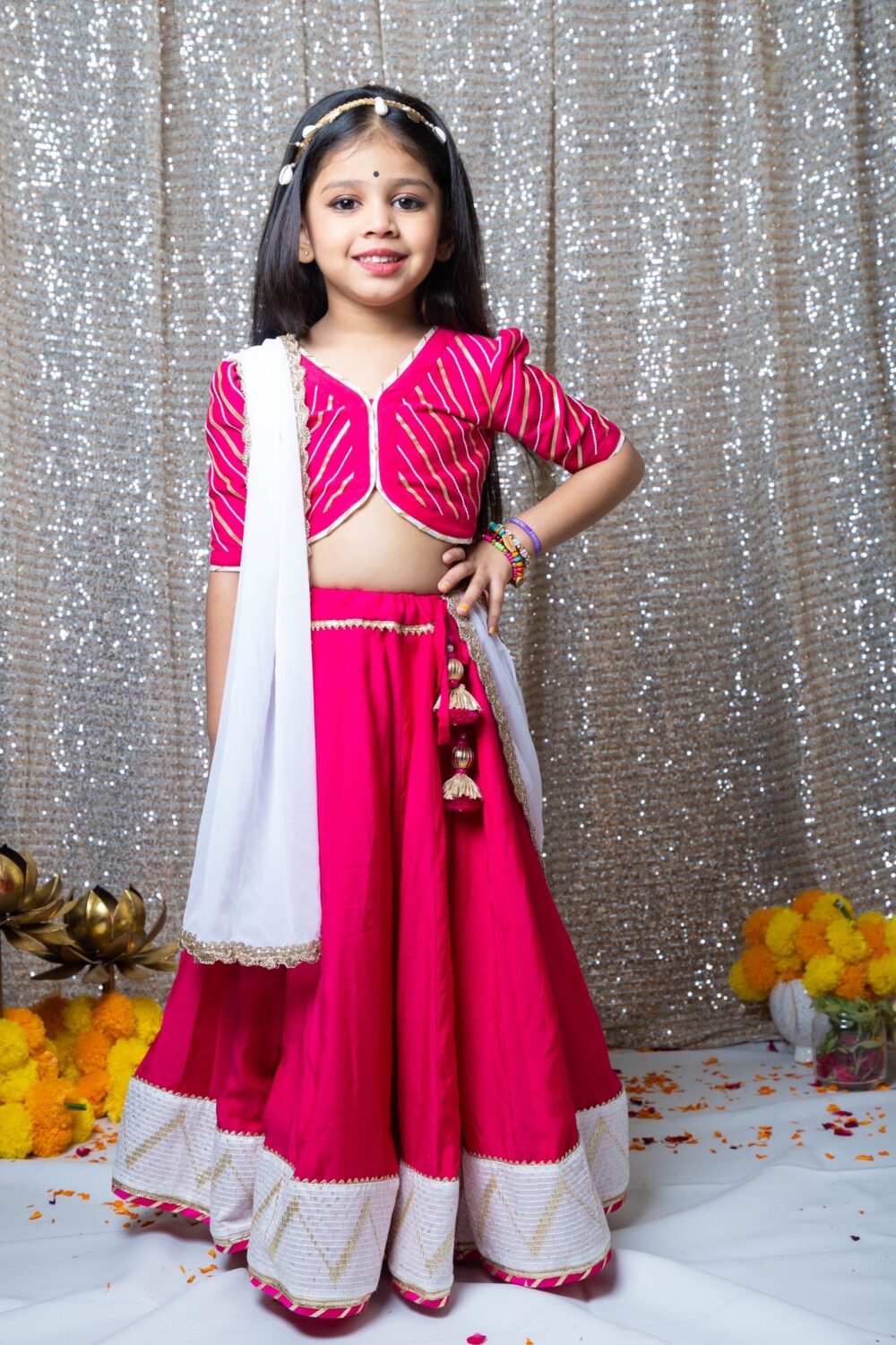 Beautiful rani chaniyacholi with dupatta - Image 2