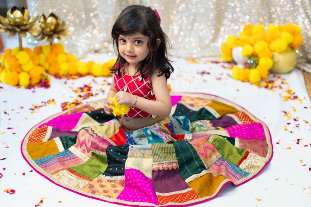 Multicolour Patchwork Chaniyacholi
