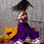 Dark purple Chaniyacholi with a fancy blouse