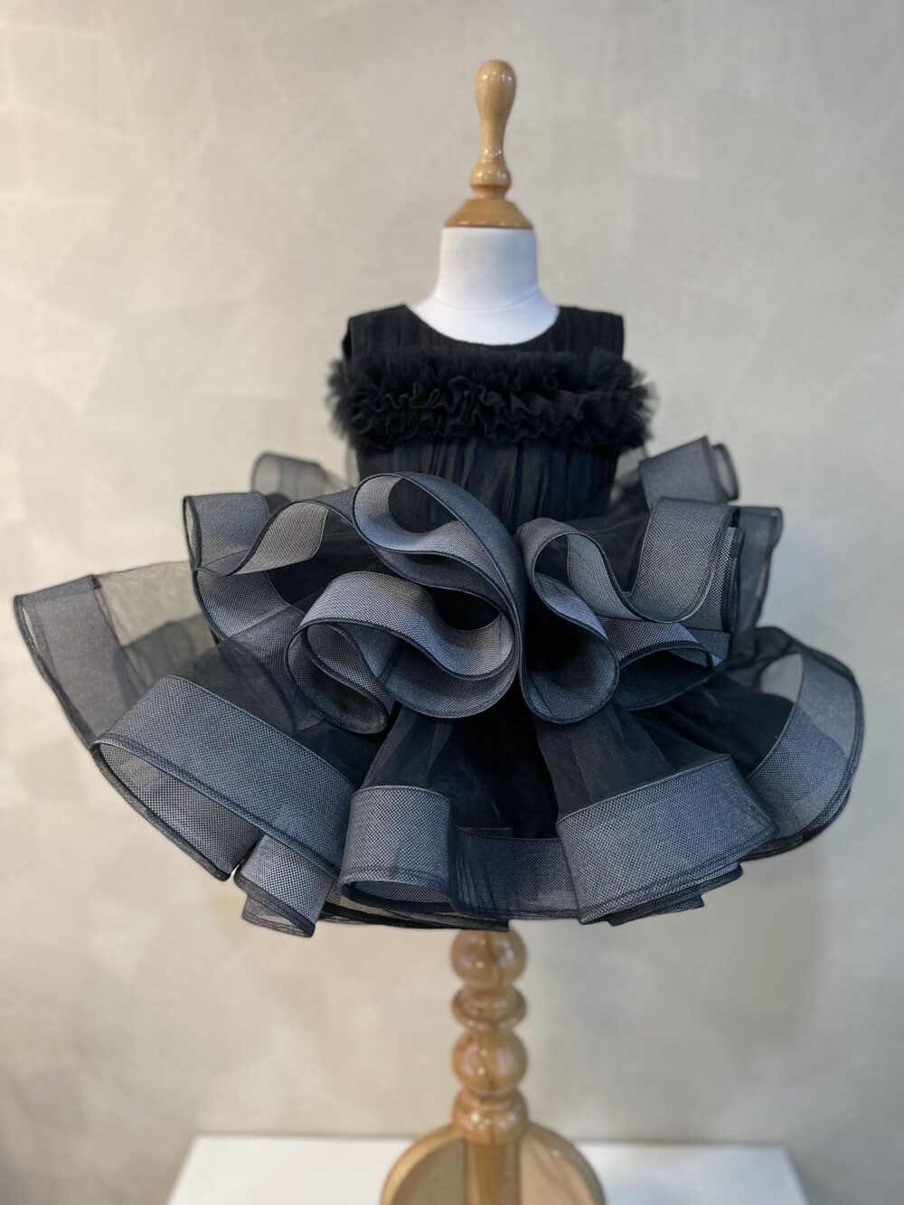 Black Ruffled Dress - Image 3