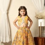 Yellow floral skirt and top