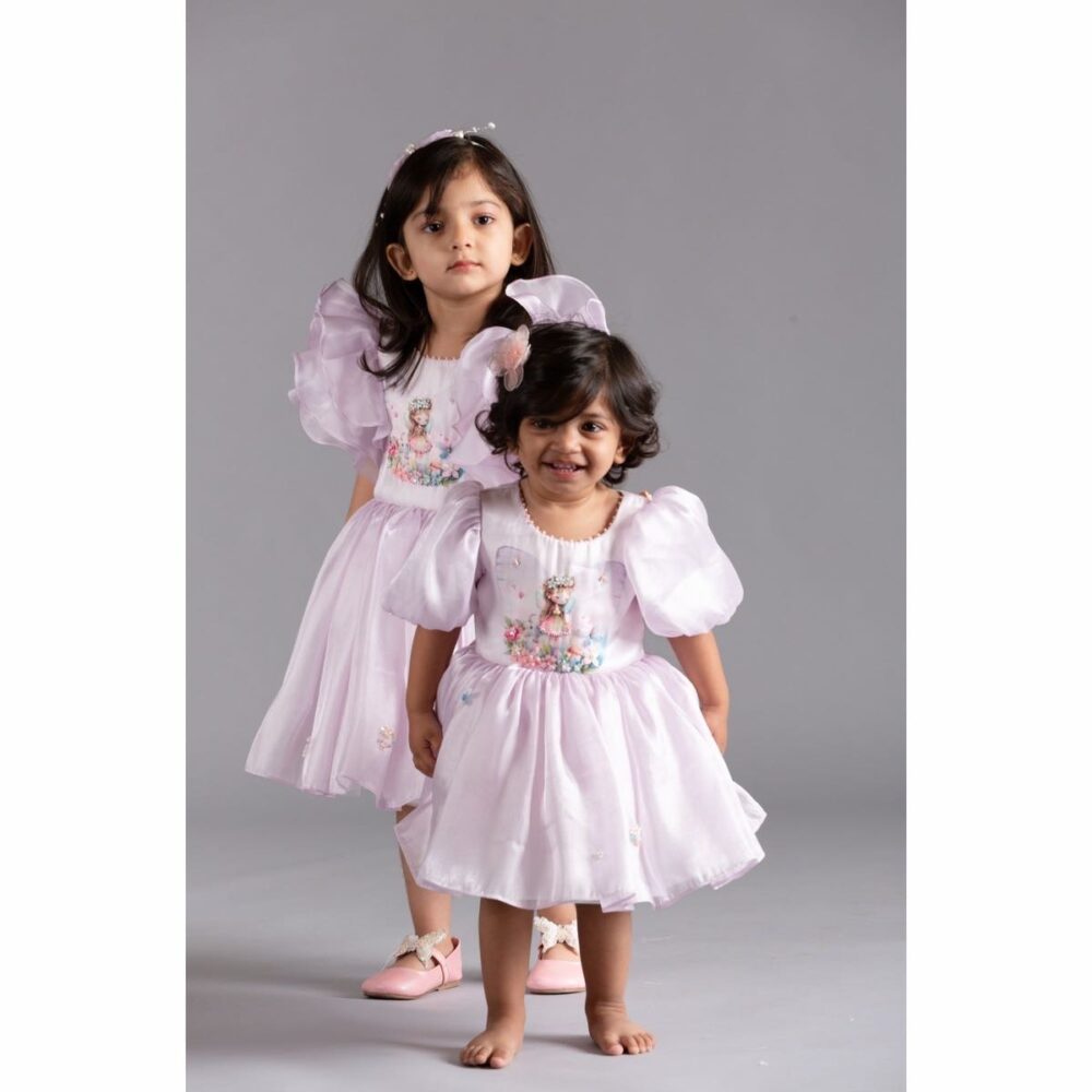 Butterfly magic dress with puff sleeves - Image 2