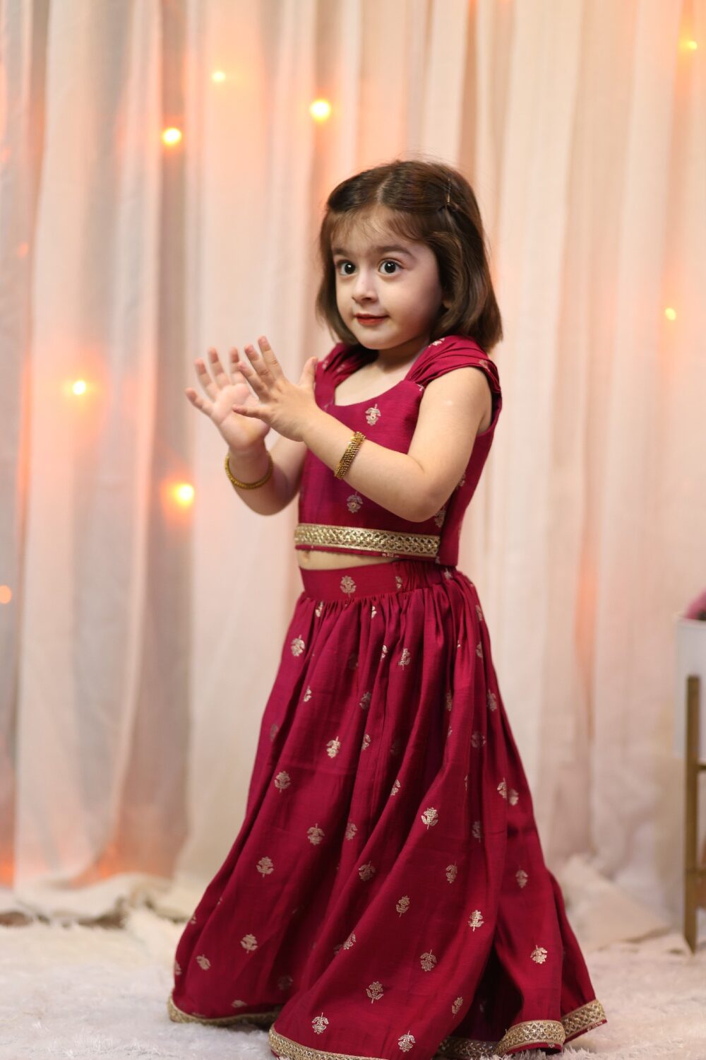 Rani foil print fancy skirt and top - Image 2