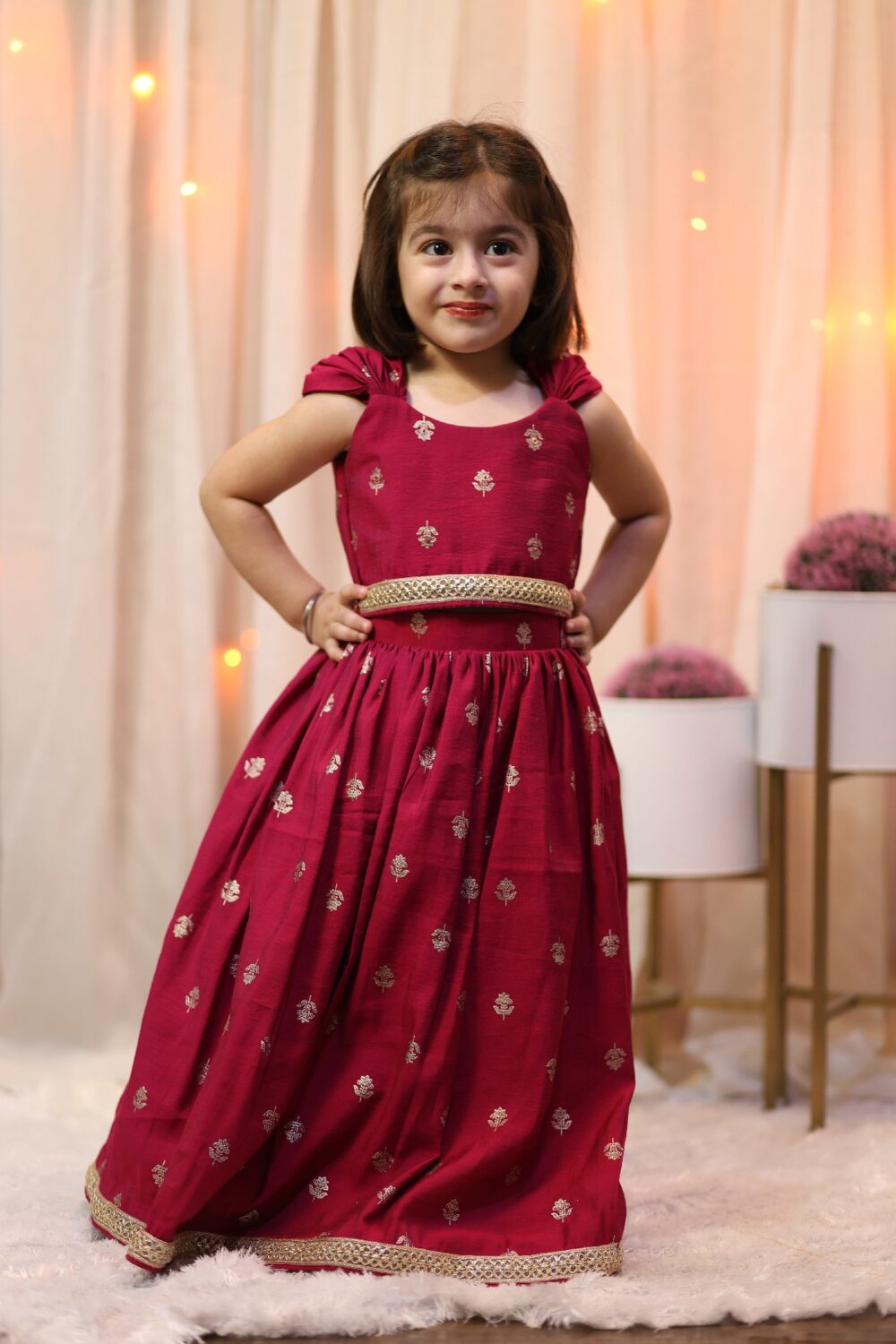 Rani foil print fancy skirt and top