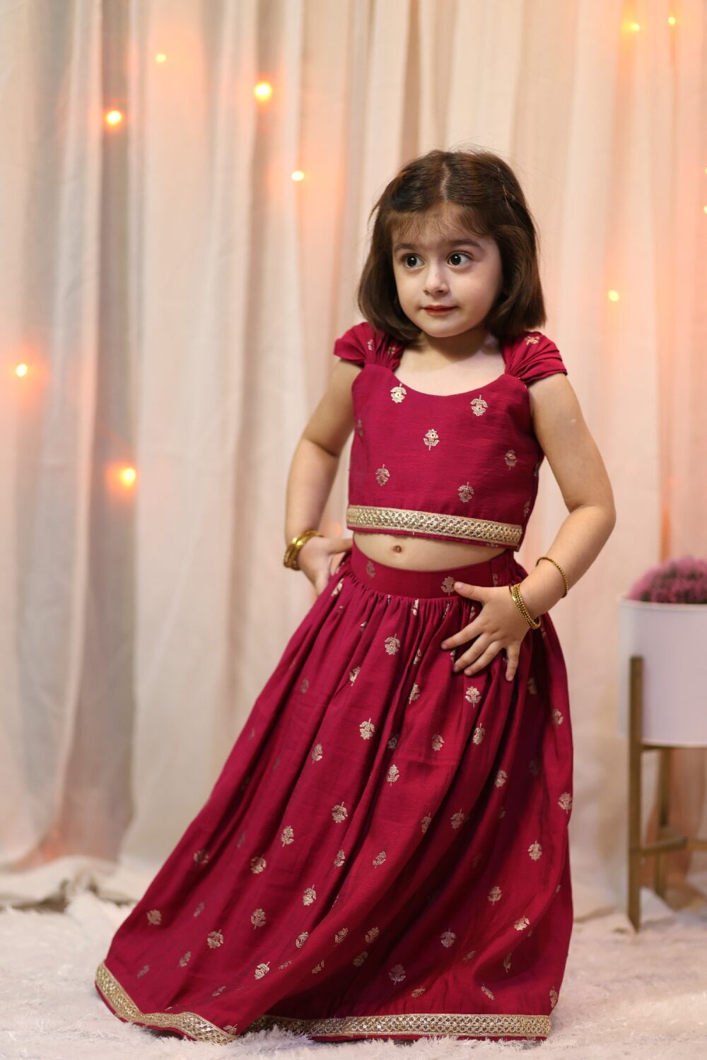 Rani foil print fancy skirt and top - Image 3