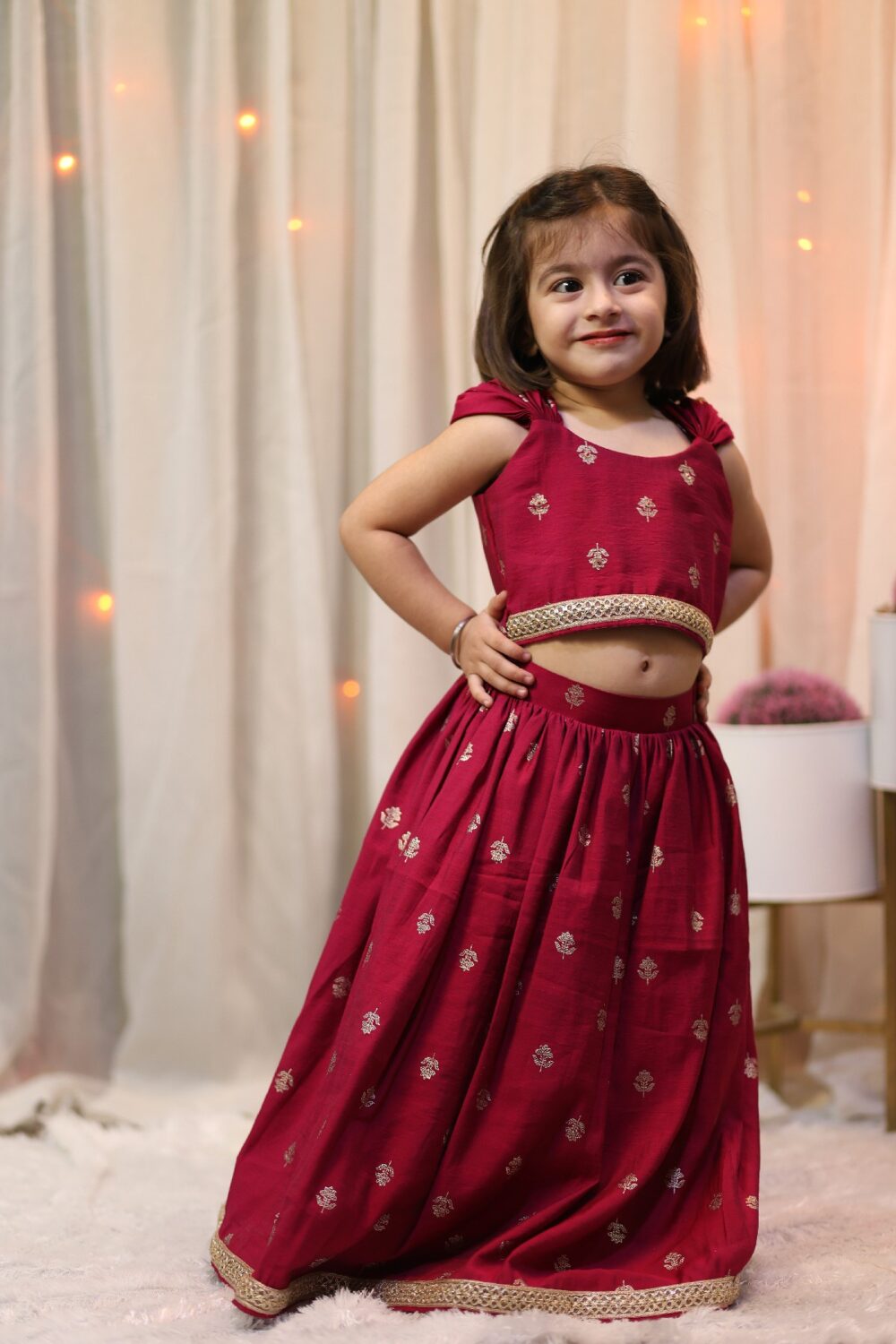 Rani foil print fancy skirt and top - Image 4