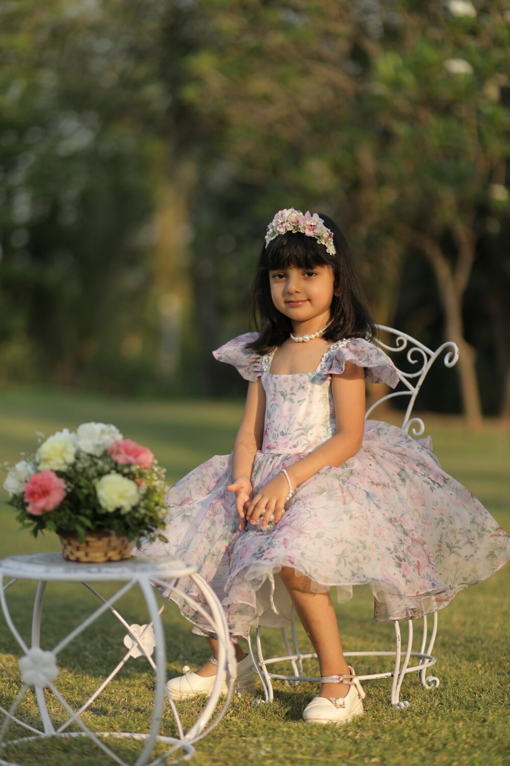 Rabbit with floral grey dress - Image 3