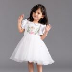 Hand painted floral with dear dresss