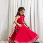 Bright Rani with Embroidered Unicorn Motif