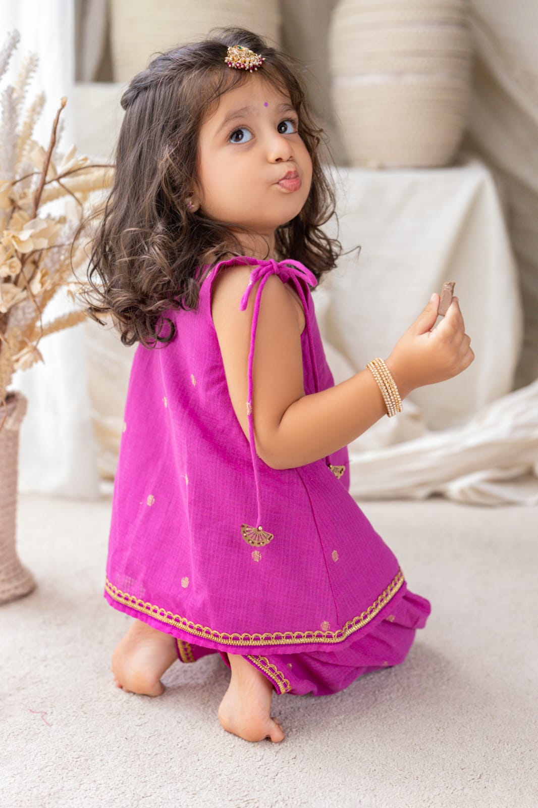 Gulabi Boom Dhoti 2 Pcs Set
