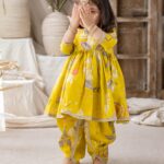 Yellow Floral Dhoti 2 Pcs Set
