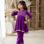Chanderi moonstone dress